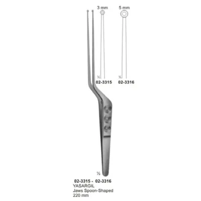 Forceps for Graspig Tissue, Tumers, Bayonet Shapes